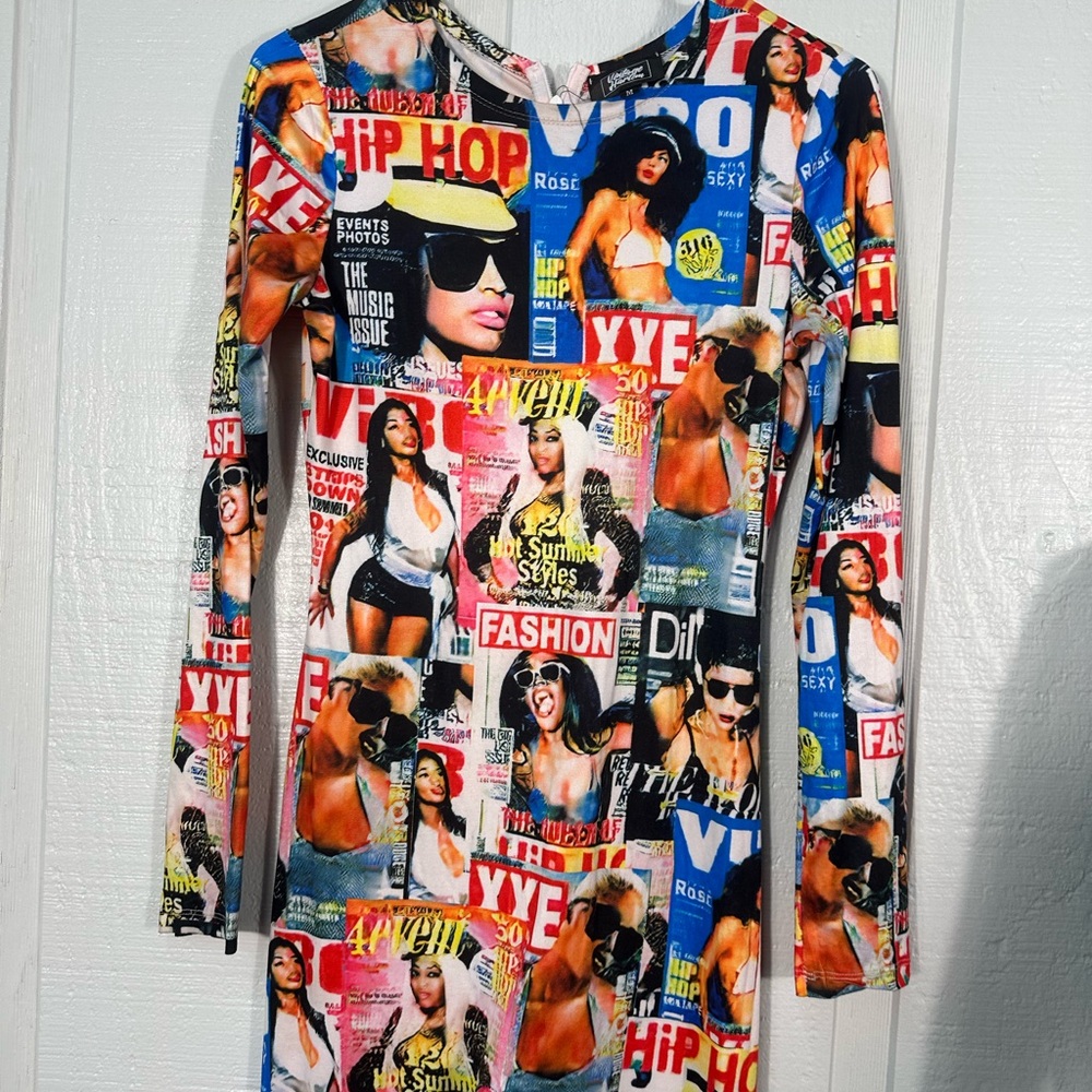 Vintage Harlem Bodycon Bodysuit Size Medium EUC - Picture 4 of 9